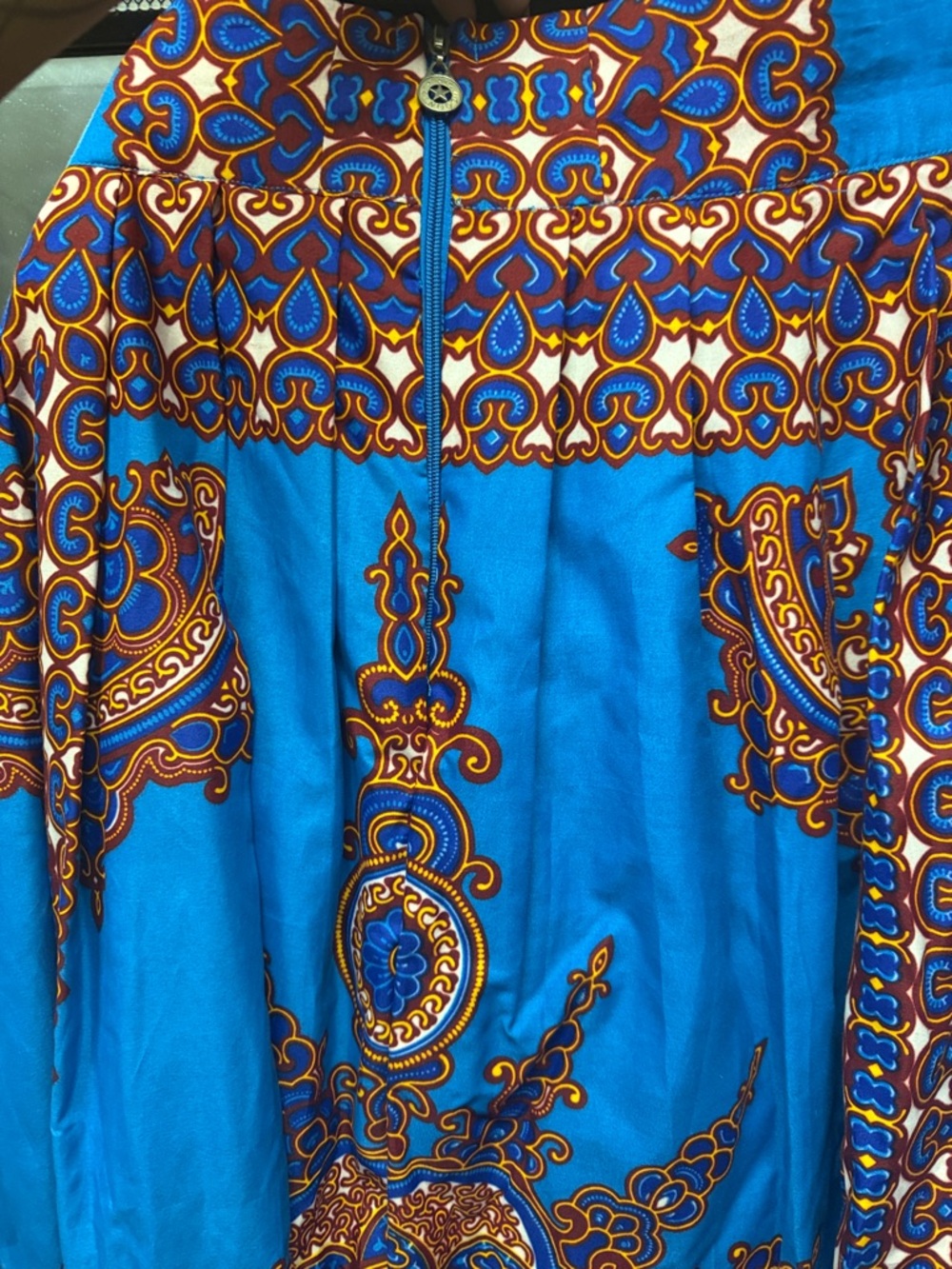 Ghanda Blue & Orange Maxi Skirt - Picture 5 of 5